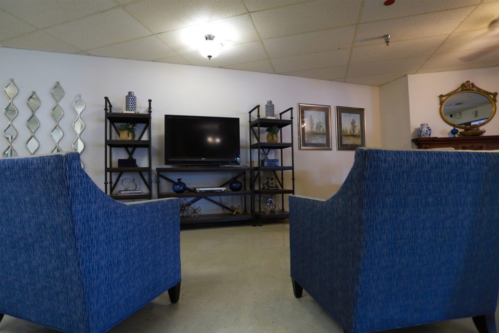 Communal living area for a skilled nursing facility